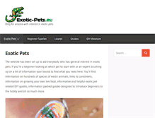 Tablet Screenshot of exotic-pets.eu